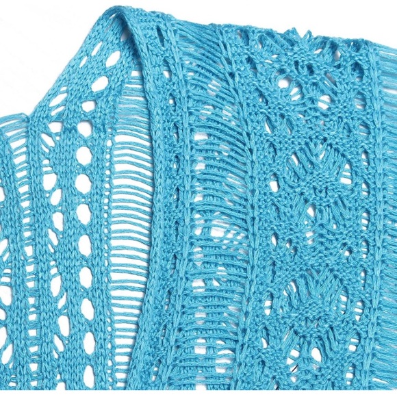 Beskie Bathing Suit Cover Up Bikini Swimsuit Crochet Beachwear one size fits - Picture 4 of 4